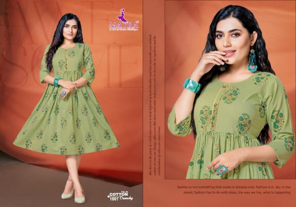 Mayra Cotton Crunchy 4 Fancy Jaipuri Cotton Flair Kurti